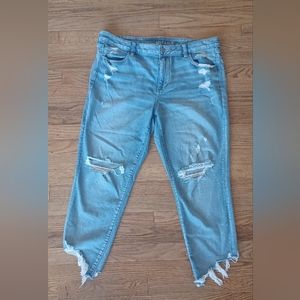 Womans American Eagle Size 16 Regular Hi Rise Jegging Crop Pants Jeans